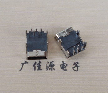 泰州Mini usb 5p接口,迷你B型母座,四脚DIP插板,连接器