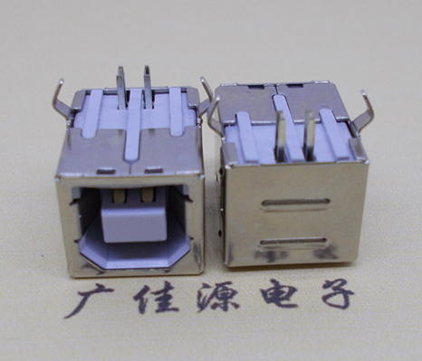 泰州USB BF90度母座 打印机接口 卧式插板DIP白胶
