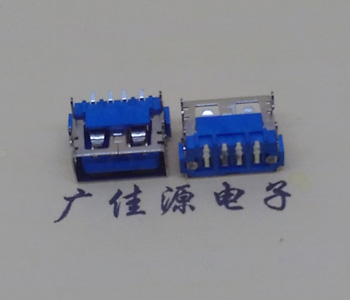 泰州AF短体10.0接口 蓝色胶芯 直边4pin端子SMT