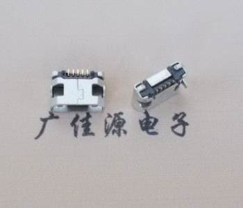 泰州迈克小型 USB连接器 平口5p插座 有柱带焊盘