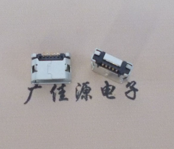 泰州MICRO USB接口 90度卧式母座 插板有柱直边