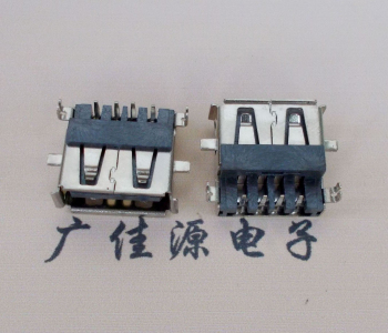 泰州AF USB母座90度 DIP沉板3.9/4.9 耐高温有卷边