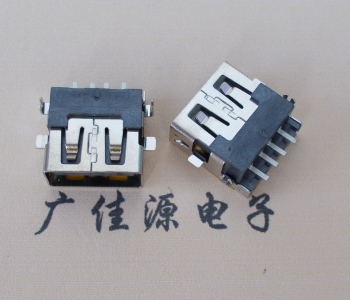 泰州 USB母座 贴片沉板3.5/4.9 直口/卷口铜壳/铁壳