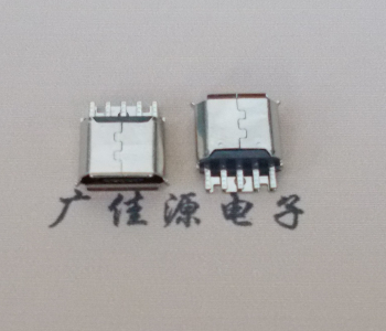 泰州Micro USB母座 防水接口焊线夹板式悬空翻边