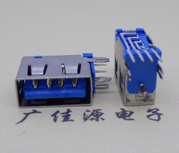 泰州USB 测插2.0母座 短体10.0MM 接口 蓝色胶芯