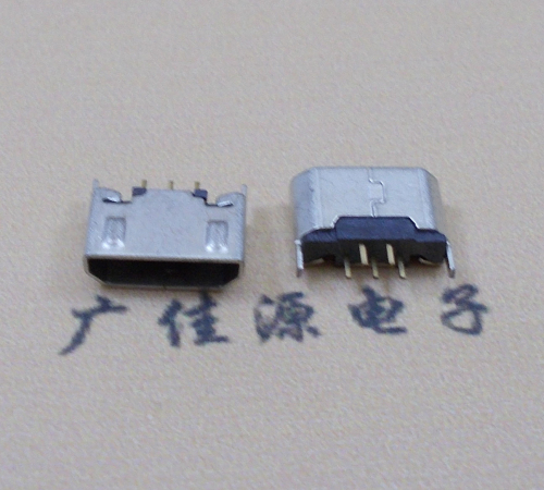 泰州迈克USB 180度母座5p直插带地脚1.5端子直口